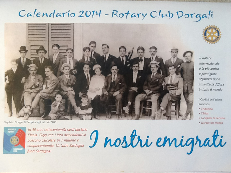 Copertina del calendario 2014 Rotary Club Dorgali 