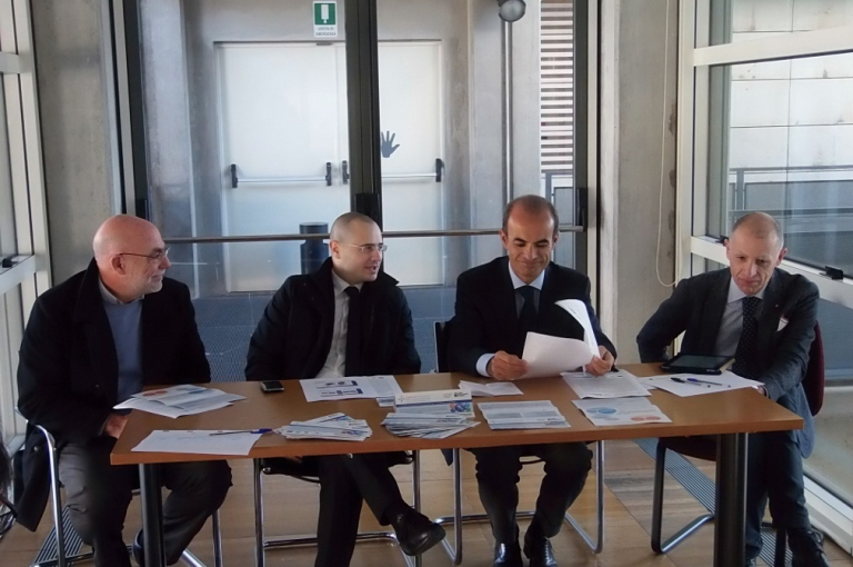 Tedde, Murgianu, Scanu, Miotto durante la conferenza stampa  