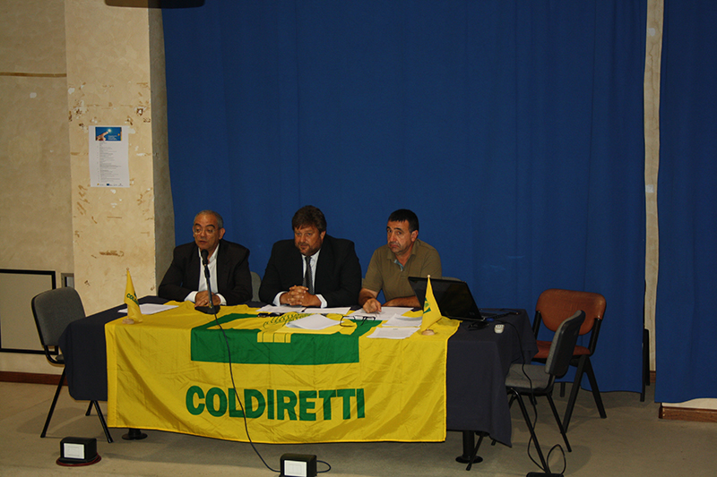  Da sinistra: l'assessore Cristiano Erriu, il responsabile di Coldiretti impresa pesca Mauro Manca e il presidente di Coldiretti Sardegna Battista Cualbu