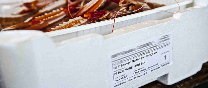 GAC. Vaschetta etichettata pronta da portare ai ristoratori