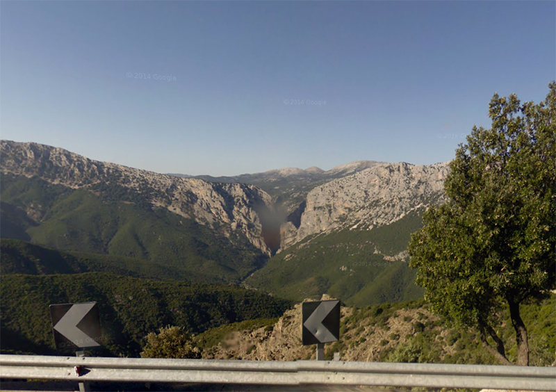 Canyon Gorroppu da Strada Orientale Sarda - Immagine tratta da Street View